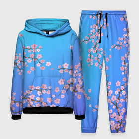 Мужской костюм 3D (с толстовкой) с принтом Цветы сакуры ,  |  | 8 марта | вишня | дерево | минимализм | нежность | растение | сакура | флора | цветение | цветок | цветы | япония