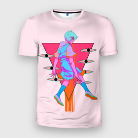 Мужская футболка 3D Slim с принтом Евангилион в Кировске, 100% полиэстер с улучшенными характеристиками | приталенный силуэт, круглая горловина, широкие плечи, сужается к линии бедра | anime | eva | evangelion | nerv | аниме | анимэ | ева | евангилион | нерв | роботы | рэй | синдзи | япония