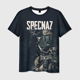 Мужская футболка 3D с принтом Specnaz , 100% полиэфир | прямой крой, круглый вырез горловины, длина до линии бедер | 23 февраля | army | military | soldier | армия | день защитника отечества | солдат | спецназ