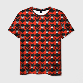 Мужская футболка 3D с принтом Латекс в Новосибирске, 100% полиэфир | прямой крой, круглый вырез горловины, длина до линии бедер | fem | love | playboy | амур | для влюбленных | купидон | латекс | любовь | плейбой | подарок любви | садо мазо | свидание | страсть | фемдом