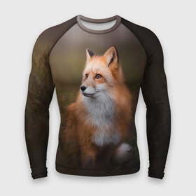 Мужской рашгард 3D с принтом Лиса охотница в Тюмени,  |  | fox | foxy | животное | звери | лиса | лисенок | лисичка | милая | рыжая | фокс