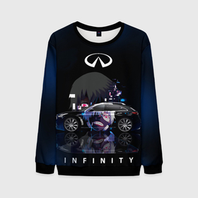 Мужской свитшот 3D с принтом Infinity Art в Екатеринбурге, 100% полиэстер с мягким внутренним слоем | круглый вырез горловины, мягкая резинка на манжетах и поясе, свободная посадка по фигуре | art infinity | g35 | infinity | infinity car | nissan | автомобиль | инфинити | машина | тачка