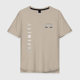 Мужская футболка хлопок Oversize с принтом Infinity for razor в Новосибирске, 100% хлопок | свободный крой, круглый ворот, “спинка” длиннее передней части | car | infinity | автомобиль | инфинити | машина | тачка | финик
