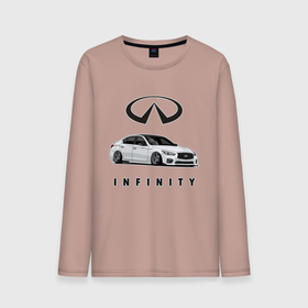 Мужской лонгслив хлопок с принтом Infinfity Car в Петрозаводске, 100% хлопок |  | car | infinity | автомобиль | инфинити | тачка | финик