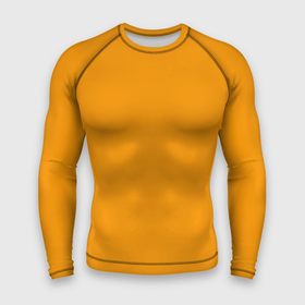 Мужской рашгард 3D с принтом Цвет Шафран (без рисунка) в Новосибирске,  |  | Тематика изображения на принте: без рисунка | горчичный | желто оранжевый тон | желтый | модные цвета 2020 | оранжевый | рыжий | сочный цвет | цвет 2020 | шафран | яркие цвета