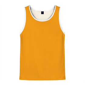 Мужская майка 3D с принтом Цвет Шафран (без рисунка) в Белгороде, 100% полиэстер | круглая горловина, приталенный силуэт, длина до линии бедра. Пройма и горловина окантованы тонкой бейкой | Тематика изображения на принте: без рисунка | горчичный | желто оранжевый тон | желтый | модные цвета 2020 | оранжевый | рыжий | сочный цвет | цвет 2020 | шафран | яркие цвета