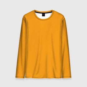Мужской лонгслив 3D с принтом Цвет Шафран (без рисунка) в Екатеринбурге, 100% полиэстер | длинные рукава, круглый вырез горловины, полуприлегающий силуэт | без рисунка | горчичный | желто оранжевый тон | желтый | модные цвета 2020 | оранжевый | рыжий | сочный цвет | цвет 2020 | шафран | яркие цвета