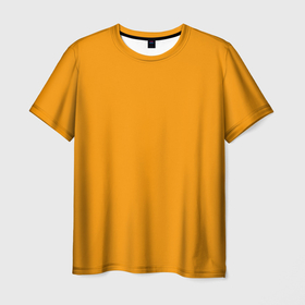 Мужская футболка 3D с принтом Цвет Шафран (без рисунка) в Санкт-Петербурге, 100% полиэфир | прямой крой, круглый вырез горловины, длина до линии бедер | без рисунка | горчичный | желто оранжевый тон | желтый | модные цвета 2020 | оранжевый | рыжий | сочный цвет | цвет 2020 | шафран | яркие цвета
