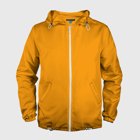 Мужская ветровка 3D с принтом Цвет Шафран (без рисунка) в Тюмени, 100% полиэстер | подол и капюшон оформлены резинкой с фиксаторами, два кармана без застежек по бокам, один потайной карман на груди | Тематика изображения на принте: без рисунка | горчичный | желто оранжевый тон | желтый | модные цвета 2020 | оранжевый | рыжий | сочный цвет | цвет 2020 | шафран | яркие цвета