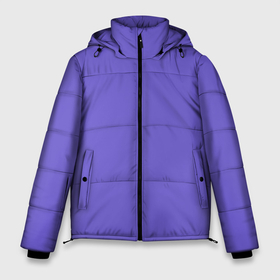 Мужская зимняя куртка 3D с принтом Аспидно-синий в Новосибирске, верх — 100% полиэстер; подкладка — 100% полиэстер; утеплитель — 100% полиэстер | длина ниже бедра, свободный силуэт Оверсайз. Есть воротник-стойка, отстегивающийся капюшон и ветрозащитная планка. 

Боковые карманы с листочкой на кнопках и внутренний карман на молнии. | без дизайна | без картинки | одноцветные | синий