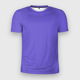 Мужская футболка 3D спортивная с принтом Аспидно-синий в Новосибирске, 100% полиэстер с улучшенными характеристиками | приталенный силуэт, круглая горловина, широкие плечи, сужается к линии бедра | без дизайна | без картинки | одноцветные | синий