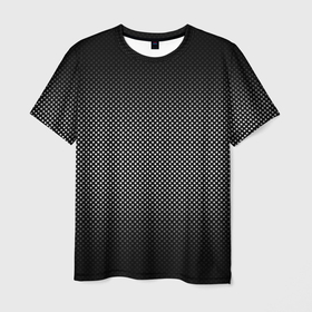 Мужская футболка 3D с принтом Абстракция точки в Кировске, 100% полиэфир | прямой крой, круглый вырез горловины, длина до линии бедер | abstraction | geometry | neon | texture | абстракция | геометрия | один тон | однотон | текстура | точки | черный