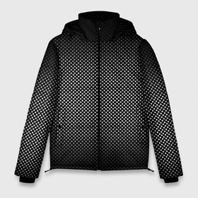 Мужская зимняя куртка 3D с принтом Абстракция точки в Белгороде, верх — 100% полиэстер; подкладка — 100% полиэстер; утеплитель — 100% полиэстер | длина ниже бедра, свободный силуэт Оверсайз. Есть воротник-стойка, отстегивающийся капюшон и ветрозащитная планка. 

Боковые карманы с листочкой на кнопках и внутренний карман на молнии. | Тематика изображения на принте: abstraction | geometry | neon | texture | абстракция | геометрия | один тон | однотон | текстура | точки | черный