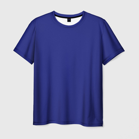 Мужская футболка 3D с принтом Синий в Новосибирске, 100% полиэфир | прямой крой, круглый вырез горловины, длина до линии бедер | Тематика изображения на принте: blue | geometry | neon | texture | один тон | однотон | синий | текстура