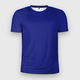 Мужская футболка 3D спортивная с принтом Синий в Белгороде, 100% полиэстер с улучшенными характеристиками | приталенный силуэт, круглая горловина, широкие плечи, сужается к линии бедра | Тематика изображения на принте: blue | geometry | neon | texture | один тон | однотон | синий | текстура