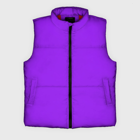 Мужской жилет утепленный 3D с принтом Фиолетовый ,  |  | geometry | neon | purple | texture | один тон | однотон | текстура | фиолетовый