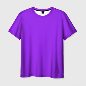 Мужская футболка 3D с принтом Фиолетовый в Белгороде, 100% полиэфир | прямой крой, круглый вырез горловины, длина до линии бедер | Тематика изображения на принте: geometry | neon | purple | texture | один тон | однотон | текстура | фиолетовый
