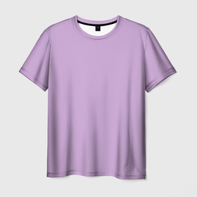 Мужская футболка 3D с принтом Глициниевый цвет (без рисунка) , 100% полиэфир | прямой крой, круглый вырез горловины, длина до линии бедер | Тематика изображения на принте: глициниевый | однотонный | пурпурный | розовый | фиолетовый | цвет