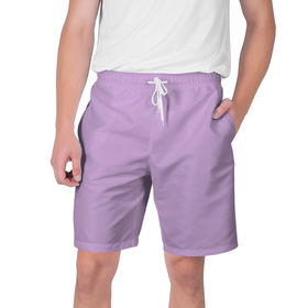 Мужские шорты 3D с принтом Глициниевый цвет (без рисунка) в Белгороде,  полиэстер 100% | прямой крой, два кармана без застежек по бокам. Мягкая трикотажная резинка на поясе, внутри которой широкие завязки. Длина чуть выше колен | глициниевый | однотонный | пурпурный | розовый | фиолетовый | цвет
