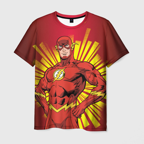 Мужская футболка 3D с принтом The Flash в Новосибирске, 100% полиэфир | прямой крой, круглый вырез горловины, длина до линии бедер | barry allen | the flash | vdzabma | барри аллен | флэш