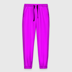 Мужские брюки 3D с принтом Маджента (без рисунка) в Белгороде, 100% полиэстер | манжеты по низу, эластичный пояс регулируется шнурком, по бокам два кармана без застежек, внутренняя часть кармана из мелкой сетки | Тематика изображения на принте: маджента | однотонный | пурпурный | розовый | фиолетовый | фуксия | цвет