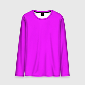 Мужской лонгслив 3D с принтом Маджента (без рисунка) в Белгороде, 100% полиэстер | длинные рукава, круглый вырез горловины, полуприлегающий силуэт | Тематика изображения на принте: маджента | однотонный | пурпурный | розовый | фиолетовый | фуксия | цвет