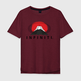 Мужская футболка хлопок Oversize с принтом Infiniti в Белгороде, 100% хлопок | свободный крой, круглый ворот, “спинка” длиннее передней части | infiniti | авто | горафудзияма | инфинити | лого