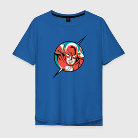 Мужская футболка хлопок Oversize с принтом Флэш в Петрозаводске, 100% хлопок | свободный крой, круглый ворот, “спинка” длиннее передней части | barry allen | the flash | vdzabma | барри аллен | флэш