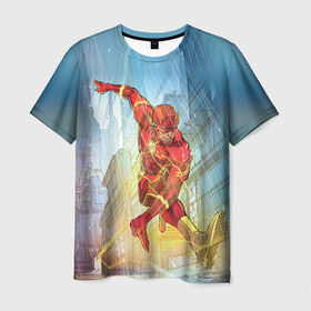 Мужская футболка 3D с принтом Барри и Уолли в Петрозаводске, 100% полиэфир | прямой крой, круглый вырез горловины, длина до линии бедер | barry allen | the flash | vdzabma | wally west | барри аллен | уолли уэст | флэш