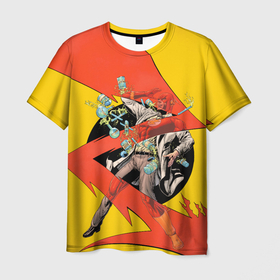 Мужская футболка 3D с принтом Барри и Уолли в Белгороде, 100% полиэфир | прямой крой, круглый вырез горловины, длина до линии бедер | barry allen | the flash | vdzabma | барри аллен | флэш
