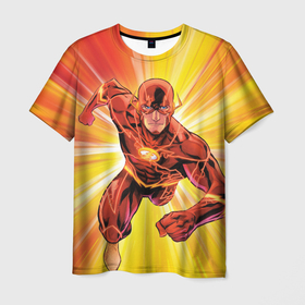 Мужская футболка 3D с принтом The Flash в Белгороде, 100% полиэфир | прямой крой, круглый вырез горловины, длина до линии бедер | barry allen | the flash | vdzabma | барри аллен | флэш