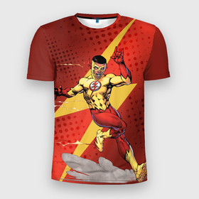 Мужская футболка 3D спортивная с принтом Kid Flash , 100% полиэстер с улучшенными характеристиками | приталенный силуэт, круглая горловина, широкие плечи, сужается к линии бедра | kid flash | the flash | vdzabma | wally west | кид флэш | уолли уэст | флэш