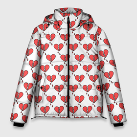 Мужская зимняя куртка 3D с принтом Разбитое Сердце в Тюмени, верх — 100% полиэстер; подкладка — 100% полиэстер; утеплитель — 100% полиэстер | длина ниже бедра, свободный силуэт Оверсайз. Есть воротник-стойка, отстегивающийся капюшон и ветрозащитная планка. 

Боковые карманы с листочкой на кнопках и внутренний карман на молнии. | love | амур | афродита | валентинка | влюбленность | вторая половинка | купидон | любовь | нежность | отношения | подарок любви | поцелуй | праздник любви | романтика | свадьба | свидание | семья
