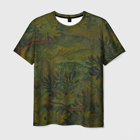 Мужская футболка 3D с принтом Зеркальный лес (Mirror forest) в Тюмени, 100% полиэфир | прямой крой, круглый вырез горловины, длина до линии бедер | Тематика изображения на принте: зеркальный лес | камуфляж | картина лес | лес | лесной камуфляж | лесной пейзаж | обои | обои пейзаж | пейзаж