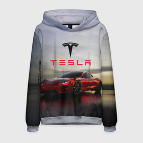 Мужская толстовка 3D с принтом Tesla Roadster в Екатеринбурге, 100% полиэстер | двухслойный капюшон со шнурком для регулировки, мягкие манжеты на рукавах и по низу толстовки, спереди карман-кенгуру с мягким внутренним слоем. | america | auto | car | electric | elon | motors | musk | roadster | tesla | usa | vehicle | авто | америка | илон | маск | модель | сша | тесла | электромобиль