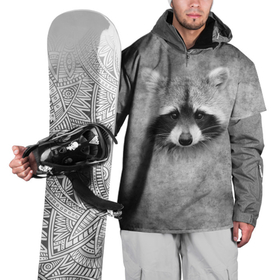 Накидка на куртку 3D с принтом Енот в Тюмени, 100% полиэстер |  | Тематика изображения на принте: animal | raccoon | енот | животное | животные | зверь | хищник