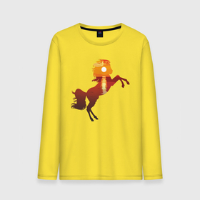 Мужской лонгслив хлопок с принтом Конь закат в Белгороде, 100% хлопок |  | закат | конь | лошадка | лошадь | море | солнце