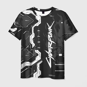 Мужская футболка 3D с принтом Cyberpunk 2077 Tech в Курске, 100% полиэфир | прямой крой, круглый вырез горловины, длина до линии бедер | cyberpunk 2077 | game | samurai | игра | кибер | киберпанк 2077 | самурай