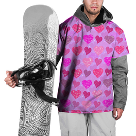 Накидка на куртку 3D с принтом Розовые сердечки в Новосибирске, 100% полиэстер |  | Тематика изображения на принте: 14 февраля | 8 марта | love | девочки | день святого валентина | женская | любовь | подружке | сердечки