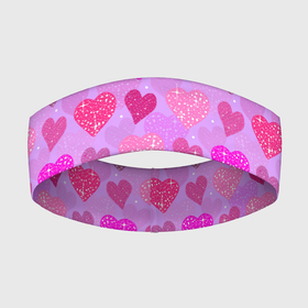 Повязка на голову 3D с принтом Розовые сердечки в Петрозаводске,  |  | 14 февраля | 8 марта | love | девочки | день святого валентина | женская | любовь | подружке | сердечки