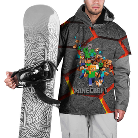 Накидка на куртку 3D с принтом MINECRAFT   МАНКРАФТ в Екатеринбурге, 100% полиэстер |  | creeper | earth | game | logo | mine | minecraft | mobile | online | земля | игра | крипер | лого | майнкрафт | онлайн | подземелье