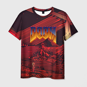 Мужская футболка 3D с принтом DOOM / ДУМ (S) , 100% полиэфир | прямой крой, круглый вырез горловины, длина до линии бедер | doom | doom eternal | game | tegunvteg | демоны | дум | думгай | игры | марс | планета