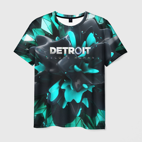 Мужская футболка 3D с принтом Detroit Become Human (S) в Кировске, 100% полиэфир | прямой крой, круглый вырез горловины, длина до линии бедер | android | connor | detroit become human | game | rk 800 | urban | будущее | город | детроит | игры | мир | роботы | технологии
