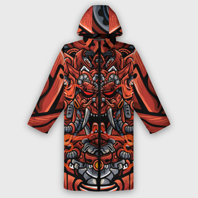 Дождевик унисекс 3D с принтом Cyber Samurai в городе Новоалтайск,  |  | cyberpunk | evil | head | mask | mechanical | rage | robot | skull | арт | гнев | голова | демон | дьявол | злой | киберпанк | маска | механический | монстр | робот | рога | самурай | череп