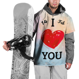 Накидка на куртку 3D с принтом love you I в Петрозаводске, 100% полиэстер |  | 14 февраля | love | the 14th of february | valentine | день влюбленных | любовь | пара | святой валентин