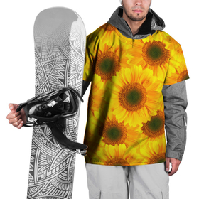Накидка на куртку 3D с принтом Принт подсолнухи желтый в Тюмени, 100% полиэстер |  | Тематика изображения на принте: желтый | лето | подсолнухи | солнце | цветение | цветы