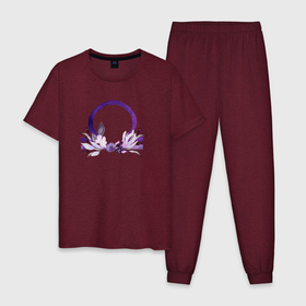 Мужская пижама хлопок с принтом Весы , 100% хлопок | брюки и футболка прямого кроя, без карманов, на брюках мягкая резинка на поясе и по низу штанин
 | астрология | знаки зодиака | зодиак | созвездие | фиолетовый | цикл