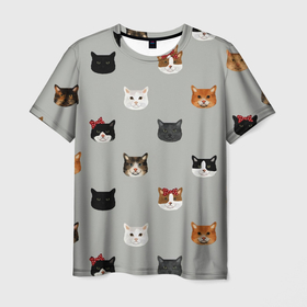Мужская футболка 3D с принтом Кошечки в Тюмени, 100% полиэфир | прямой крой, круглый вырез горловины, длина до линии бедер | cat | cats | cosmos | kitten | mem | memes | rose | roses | глаза | глазки | киска | космос | кот | котёнок | котик | котики | котэ | котята | кошак | кошка | кошки | красивая | мем | мемчики | милая | прикольная | розы | светлая