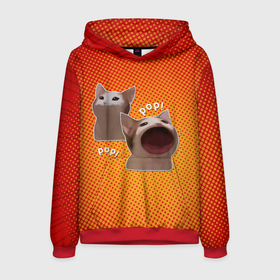 Мужская толстовка 3D с принтом Cat Pop (Мем) в Белгороде, 100% полиэстер | двухслойный капюшон со шнурком для регулировки, мягкие манжеты на рукавах и по низу толстовки, спереди карман-кенгуру с мягким внутренним слоем. | Тематика изображения на принте: art | cat | mem | meme | memes | music | pop | retro | style | арт | буп | кот | котенок | котик | котэ | мем | мемы | музыка | ретро