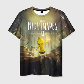 Мужская футболка 3D с принтом Little Nightmares 2 в Тюмени, 100% полиэфир | прямой крой, круглый вырез горловины, длина до линии бедер | little nightmares | nightmares | игры | литл найтмейрс | моно | учительница
